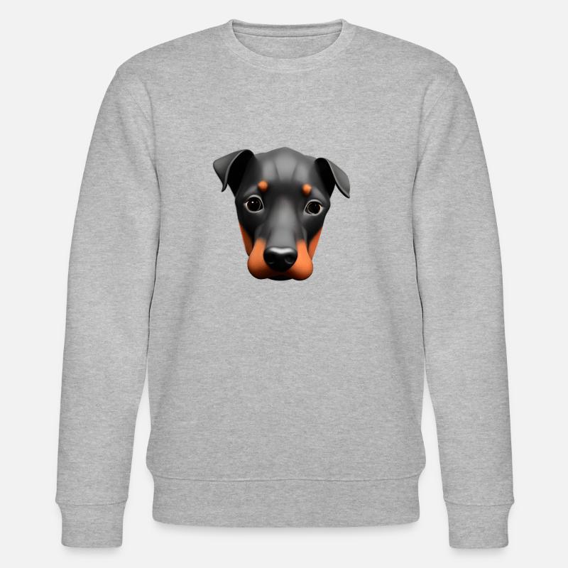 Dobermanntrainer Dobermann Hund Dobermannwelpe - Stanley/Stella Unisex Bio-Sweatshirt CHANGER  - Grau meliert