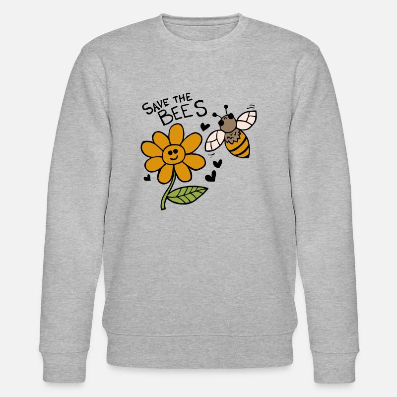 Rettet die Bienen - Stanley/Stella Unisex Bio-Sweatshirt CHANGER - Grau meliert