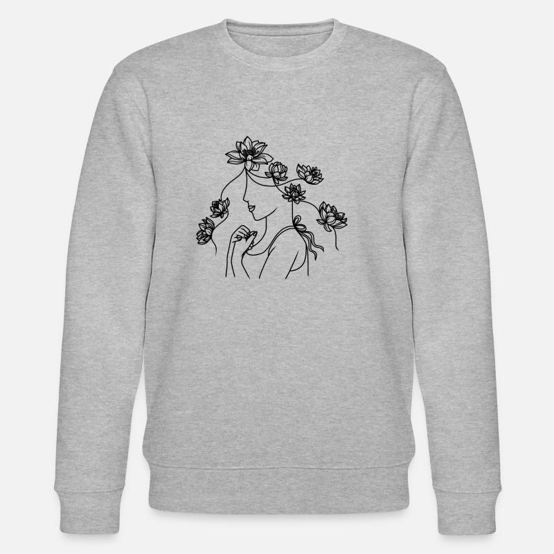 Die Lotusfrau - Stanley/Stella Unisex Bio-Sweatshirt CHANGER  - Grau meliert