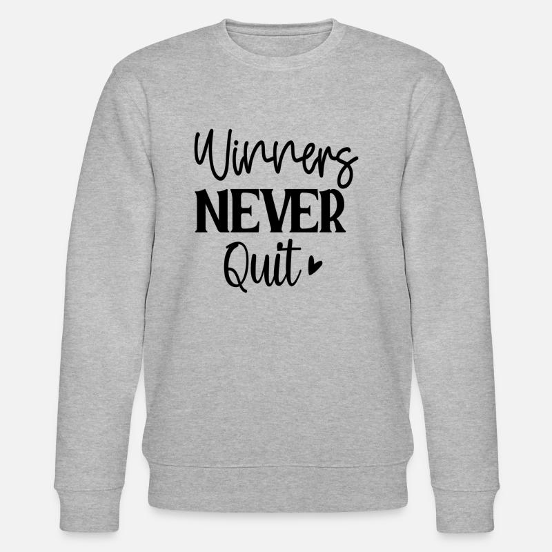 Winners Never Quit - Stanley/Stella Unisex Bio-Sweatshirt CHANGER  - Grau meliert
