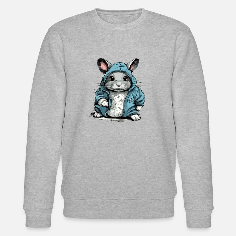 Bibi das Chinchilla - Stanley/Stella Unisex Bio-Sweatshirt CHANGER  - Grau meliert