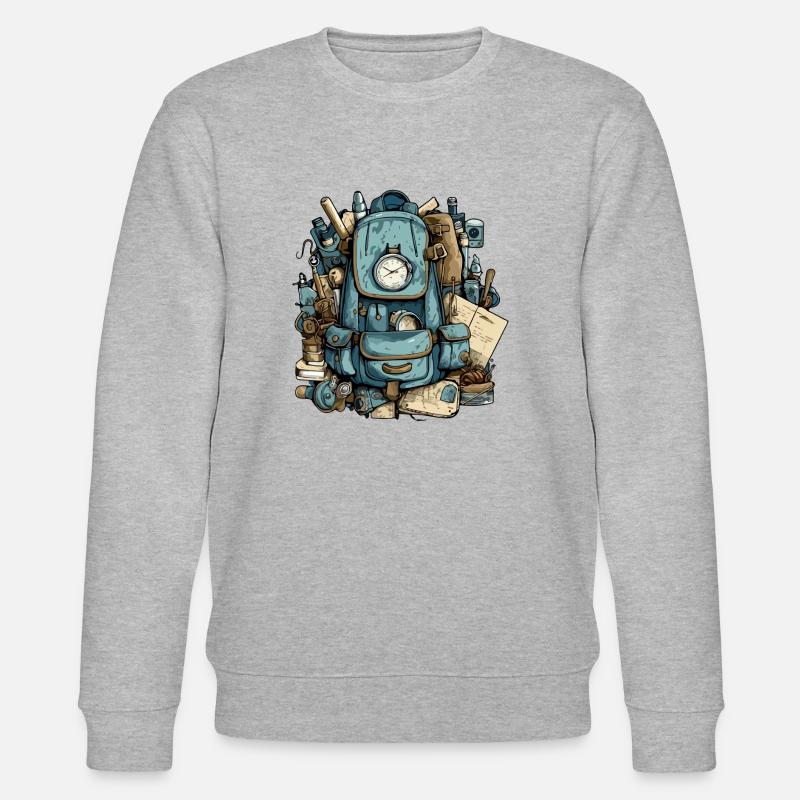 Reisetasche Nr. 3 - Stanley/Stella Unisex Bio-Sweatshirt CHANGER  - Grau meliert
