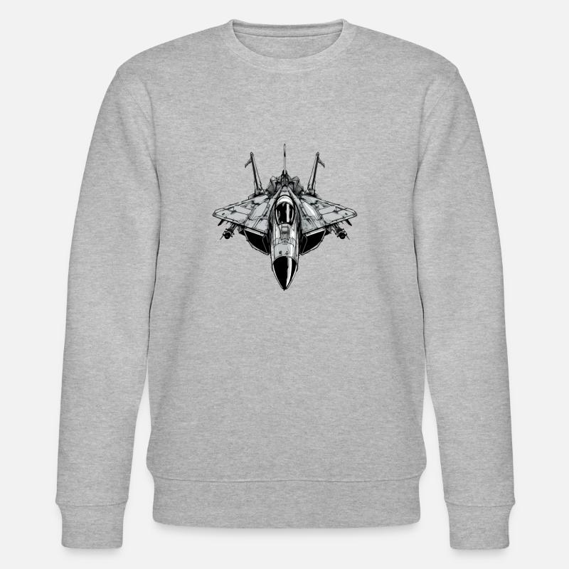 Schnelles Griffon-Flugzeug - Stanley/Stella Unisex Bio-Sweatshirt CHANGER  - Grau meliert
