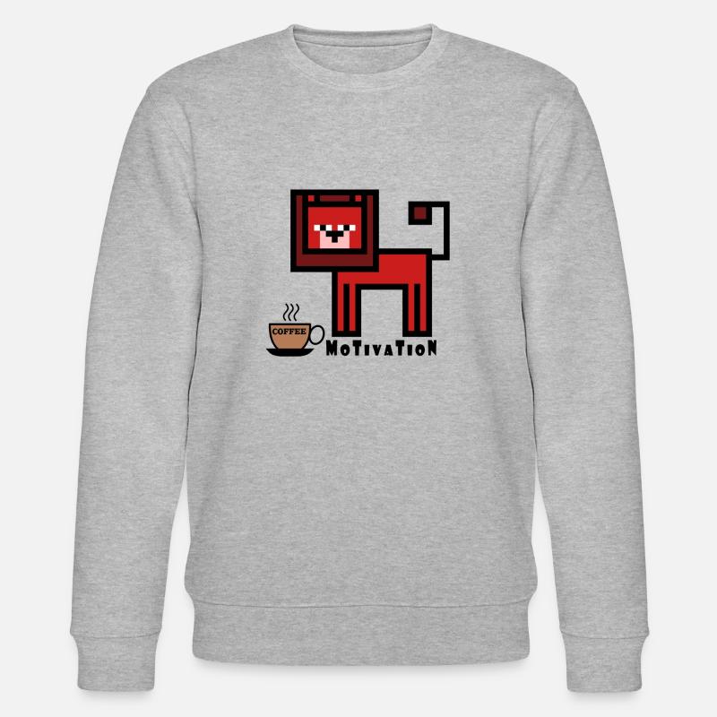 Löwe braucht Motivation - Stanley/Stella Unisex Bio-Sweatshirt CHANGER  - Grau meliert