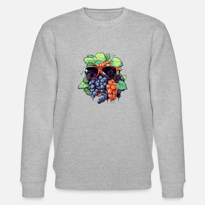 Grappe de raisin Bernard - Sweat bio CHANGER Stanley/Stella Unisexe - gris chiné