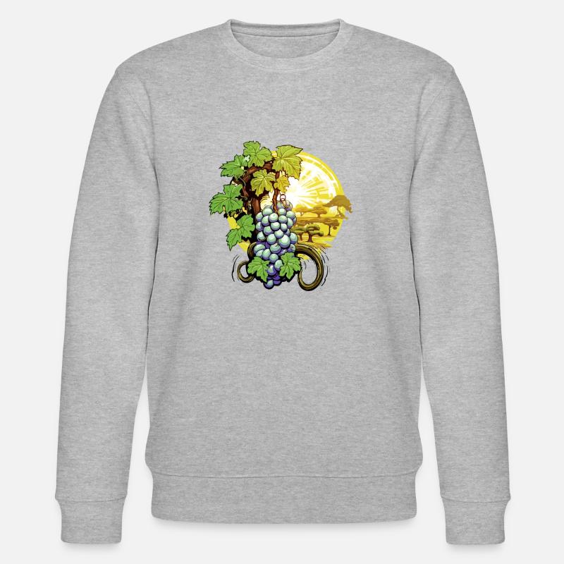 Grappe de raisin au soleil - Sweat bio CHANGER Stanley/Stella Unisexe - gris chiné