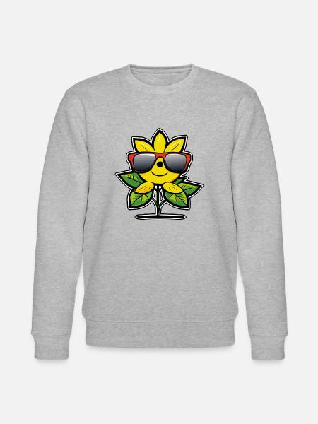 Cartoon Lemon - Stanley/Stella CHANGER Unisex Organic Sweatshirt - heather grey