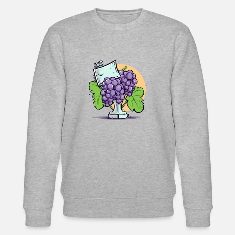 Trophäe und Weintraube - Stanley/Stella Unisex Bio-Sweatshirt CHANGER  - Grau meliert
