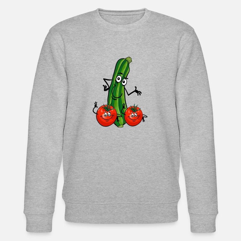 gemuse tomaten zwillinge - Stanley/Stella Unisex Bio-Sweatshirt CHANGER  - Grau meliert