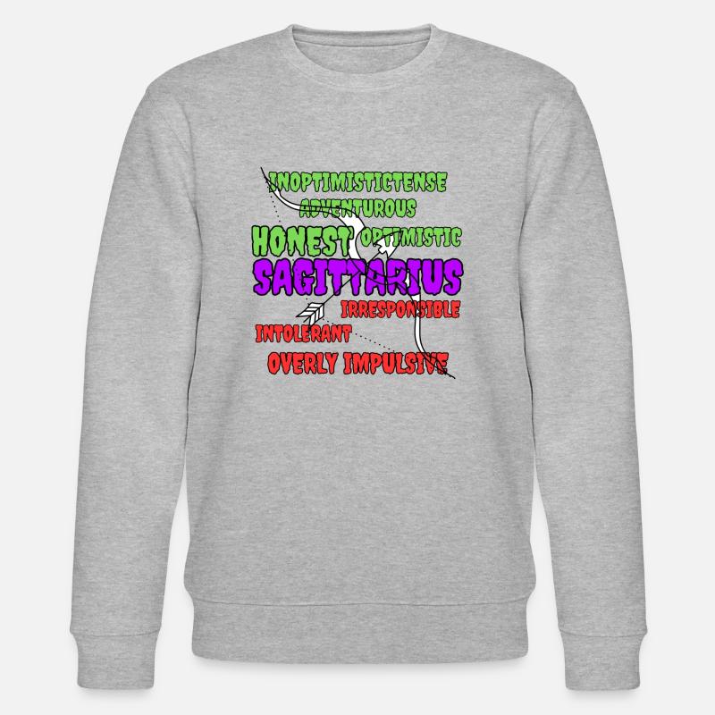 Sagittarius - Stanley/Stella CHANGER Unisex Organic Sweatshirt - heather grey