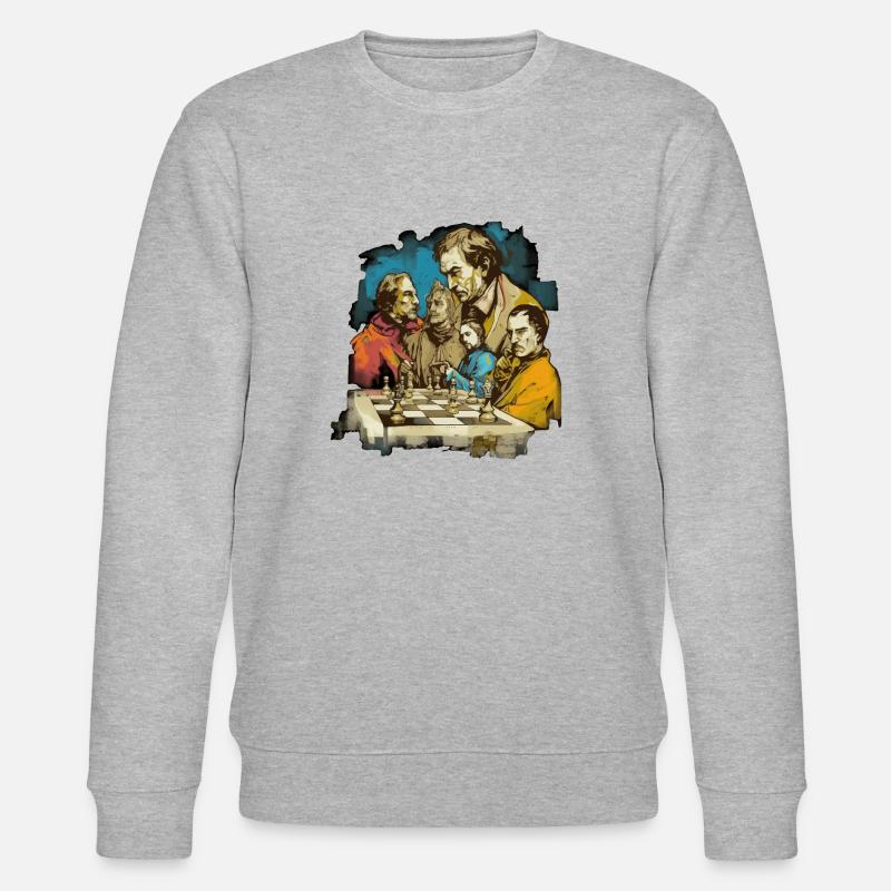 La science échiquéenne - Sweat bio CHANGER Stanley/Stella Unisexe - gris chiné