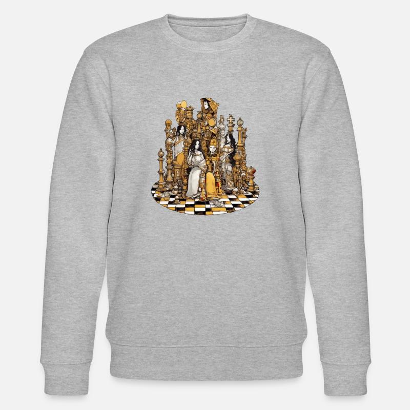 Rois et déesses de l'échiquier - Sweat bio CHANGER Stanley/Stella Unisexe - gris chiné