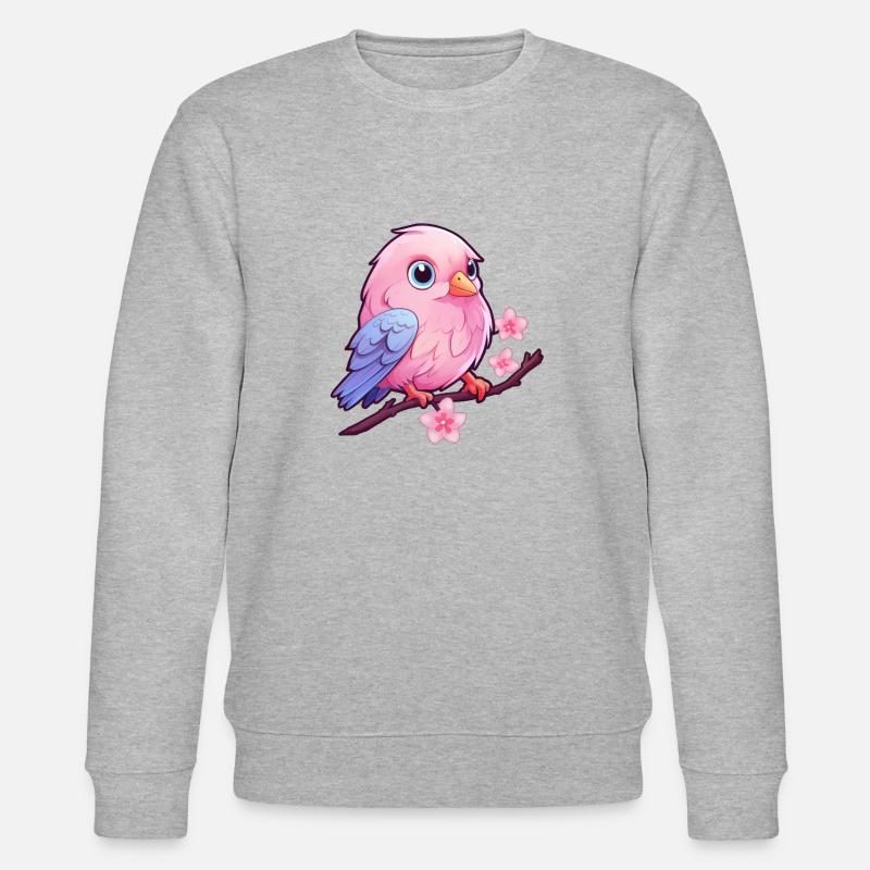 süßer kleiner Vogel - Stanley/Stella Unisex Bio-Sweatshirt CHANGER  - Grau meliert
