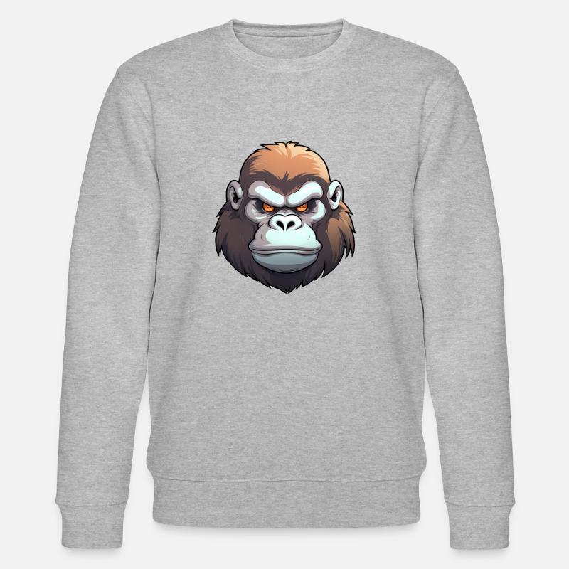 Gorilla Anime - Stanley/Stella Unisex Bio-Sweatshirt CHANGER  - Grau meliert