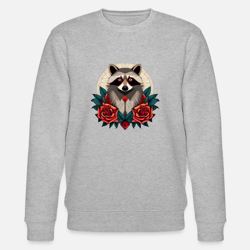Waschbär - Stanley/Stella Unisex Bio-Sweatshirt CHANGER - Grau meliert