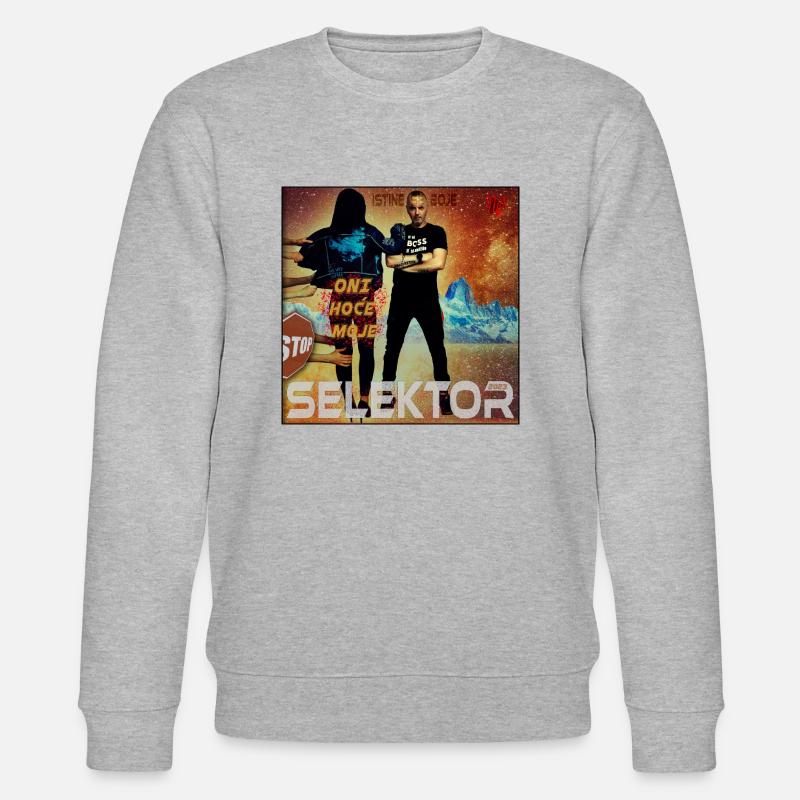 SELEKTOR - ONI HOCE MOJE - Stanley/Stella Unisex Bio-Sweatshirt CHANGER  - Grau meliert