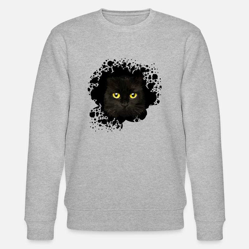 Katze - Stanley/Stella Unisex Bio-Sweatshirt CHANGER  - Grau meliert