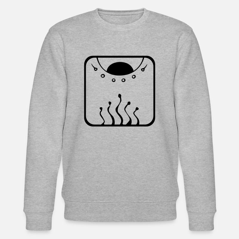 1 Kin Maya-Drache BLK - Stanley/Stella Unisex Bio-Sweatshirt CHANGER  - Grau meliert