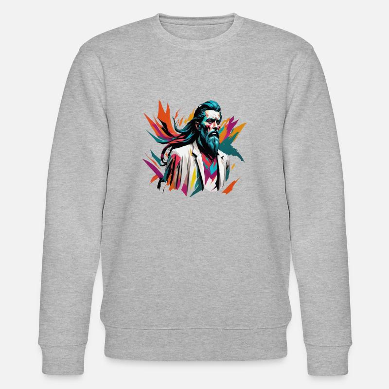 Man Beard - Stanley/Stella Unisex Bio-Sweatshirt CHANGER  - Grau meliert
