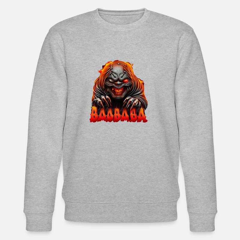 Dämon BAABABA Halloween - Stanley/Stella Unisex Bio-Sweatshirt CHANGER  - Grau meliert