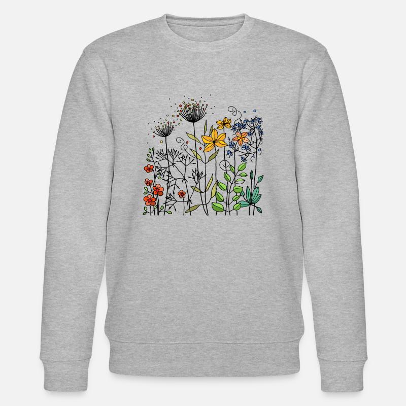 Blumen - Stanley/Stella Unisex Bio-Sweatshirt CHANGER  - Grau meliert