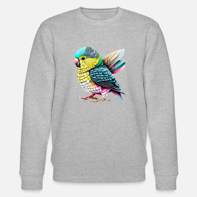 Perruche Oiseau Calopsitte Propriétaire d’oiseau - Sweat bio CHANGER Stanley/Stella Unisexe - gris chiné