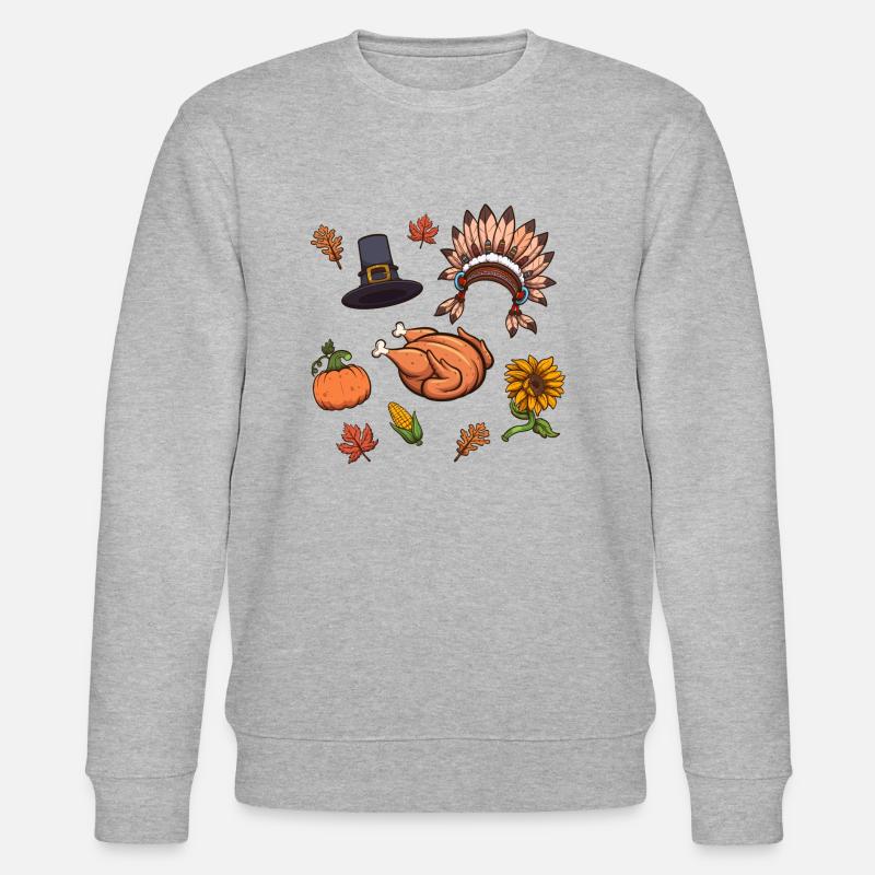 Thanksgiving-Elemente - Stanley/Stella Unisex Bio-Sweatshirt CHANGER  - Grau meliert