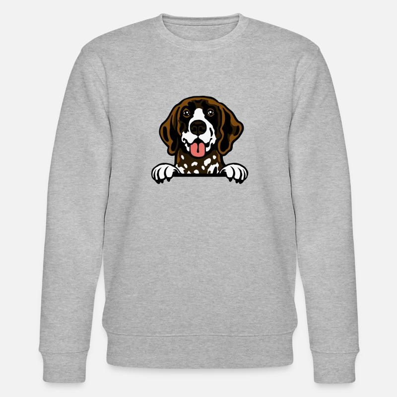 German Shorthaired Pointer Elegance - Stanley/Stella CHANGER Unisex Organic Sweatshirt - heather grey