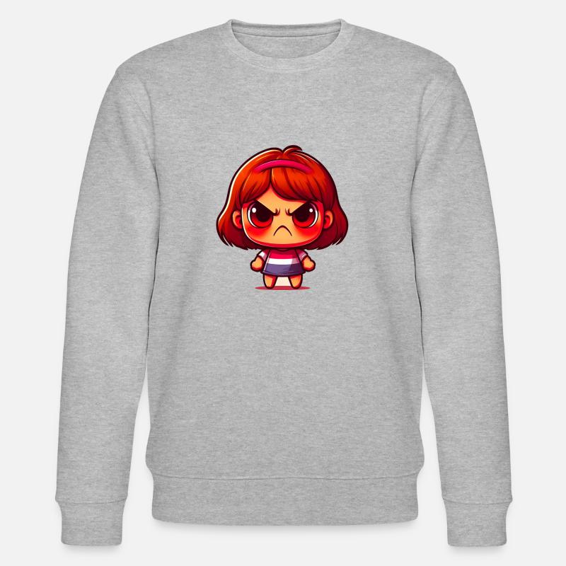 Bockiges Mädchen - Stanley/Stella Unisex Bio-Sweatshirt CHANGER  - Grau meliert