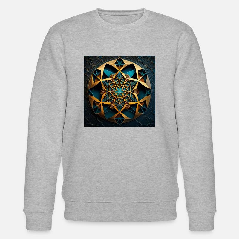 Heilige Geometrie - Stanley/Stella Unisex Bio-Sweatshirt CHANGER  - Grau meliert