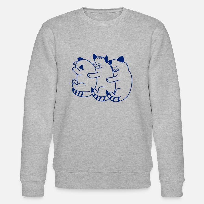 Drei blaue Kätzchen - Stanley/Stella Unisex Bio-Sweatshirt CHANGER  - Grau meliert