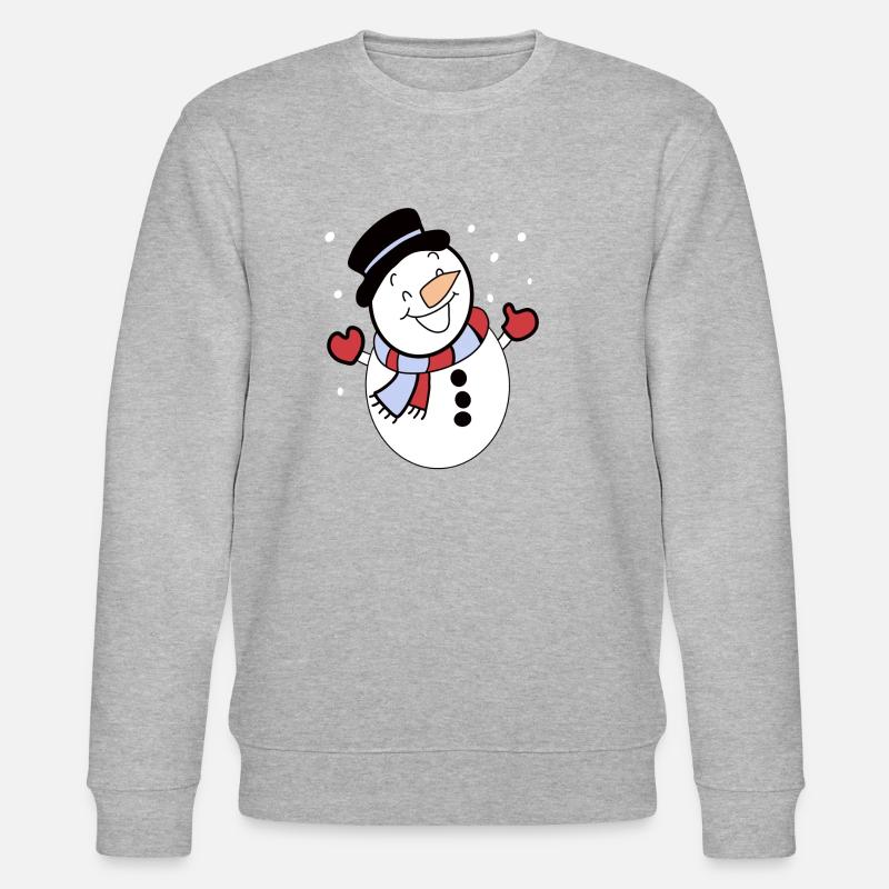 Schneemann Winter Schnee Kalt - Stanley/Stella Unisex Bio-Sweatshirt CHANGER  - Grau meliert
