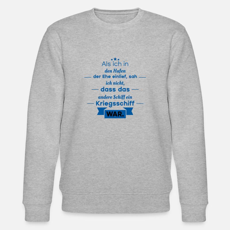 Scheidung Spruch - Stanley/Stella Unisex Bio-Sweatshirt CHANGER  - Grau meliert