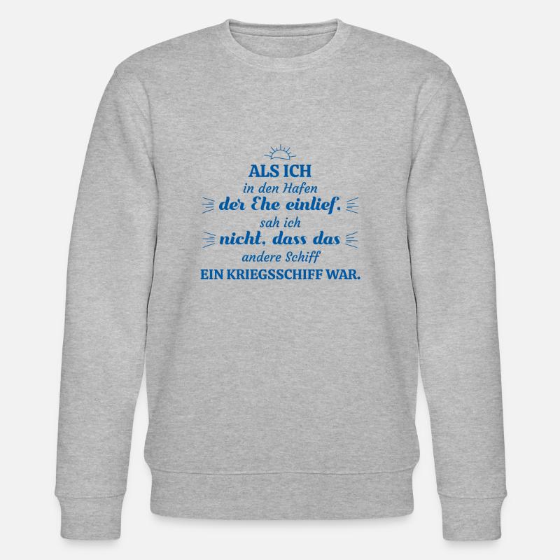 Scheidung Spruch - Stanley/Stella Unisex Bio-Sweatshirt CHANGER  - Grau meliert