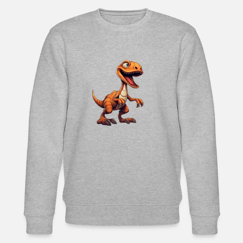 Velociraptor - Stanley/Stella Unisex Bio-Sweatshirt CHANGER  - Grau meliert