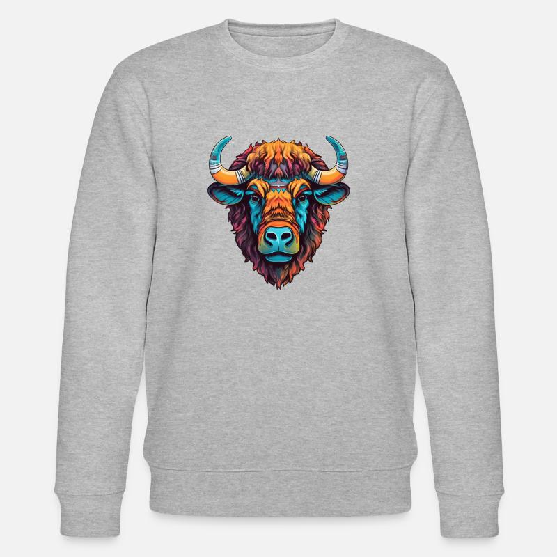 bison 1 - Stanley/Stella Unisex Bio-Sweatshirt CHANGER  - Grau meliert