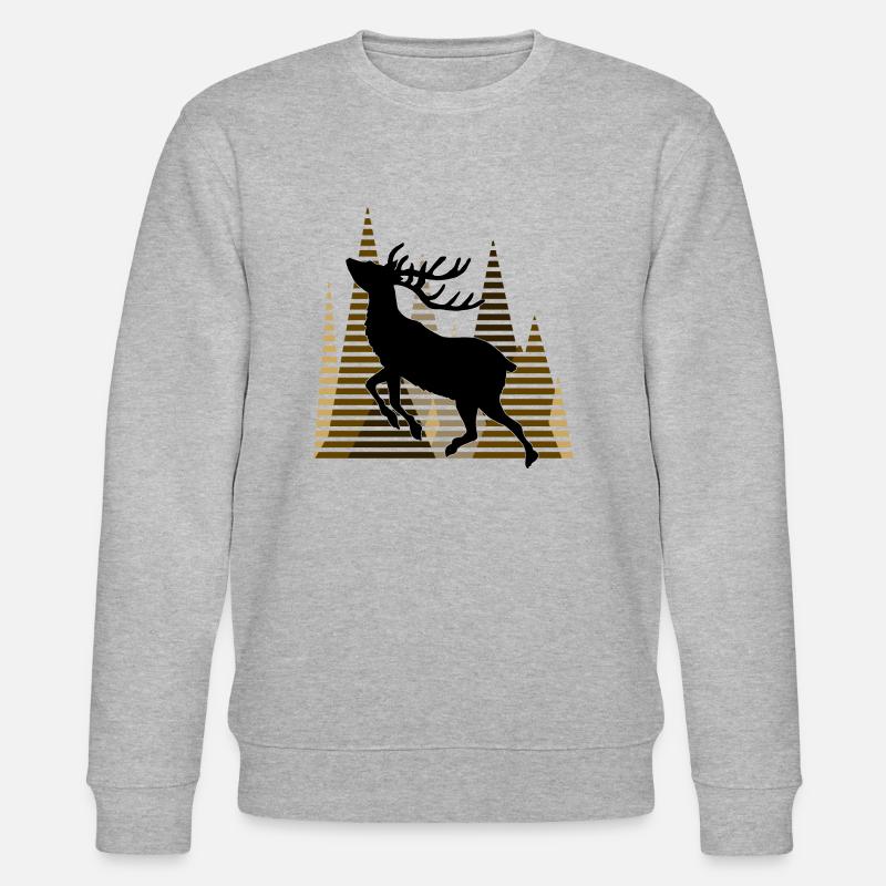 Hirsch - Stanley/Stella Unisex Bio-Sweatshirt CHANGER  - Grau meliert