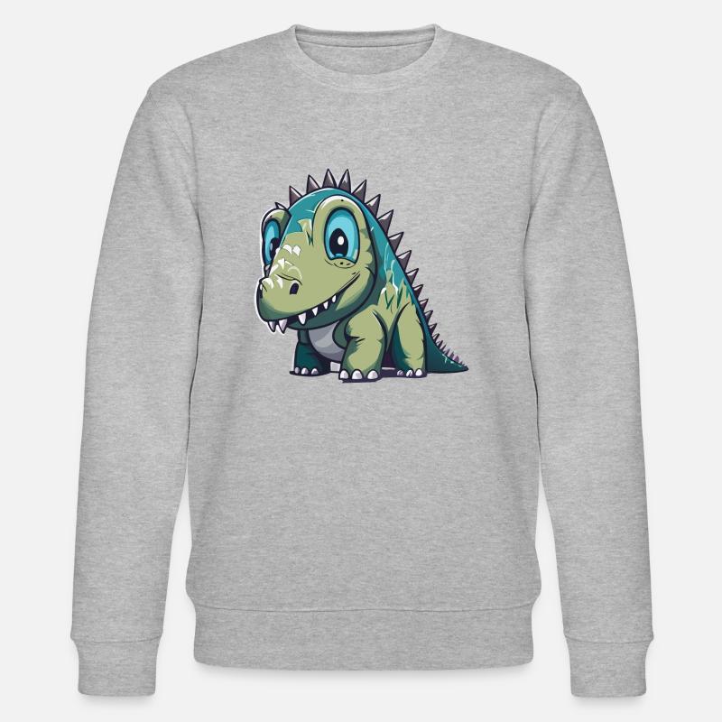 Freundlicher Dino - Stanley/Stella Unisex Bio-Sweatshirt CHANGER  - Grau meliert