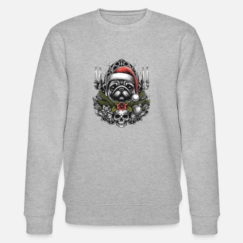 Gothic Mops - Stanley/Stella Unisex Bio-Sweatshirt CHANGER  - Grau meliert