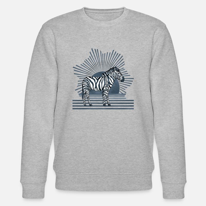 Zebra - Stanley/Stella Unisex Bio-Sweatshirt CHANGER  - Grau meliert