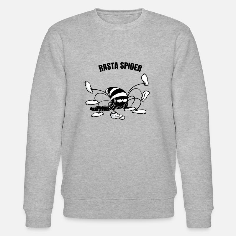 Beth die Spinne - Rasta-Spinne (Textversion) - Stanley/Stella Unisex Bio-Sweatshirt CHANGER  - Grau meliert