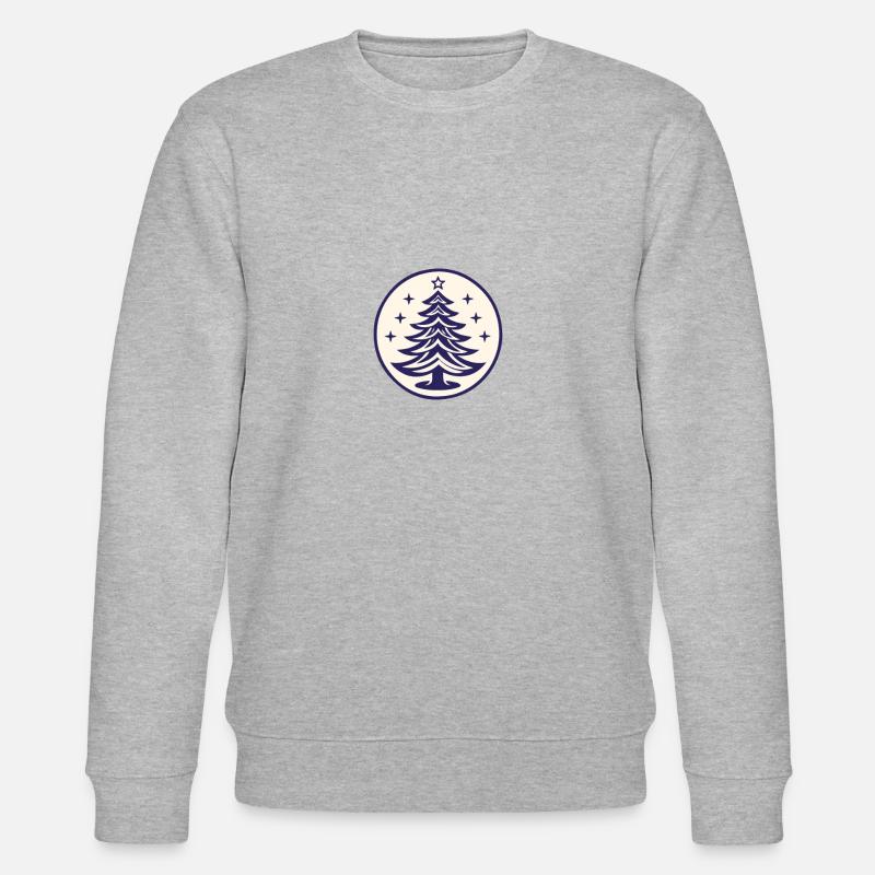 Weihnachtsbaum Emblem Tannenbaum oder Christbaum - Stanley/Stella Unisex Bio-Sweatshirt CHANGER  - Grau meliert