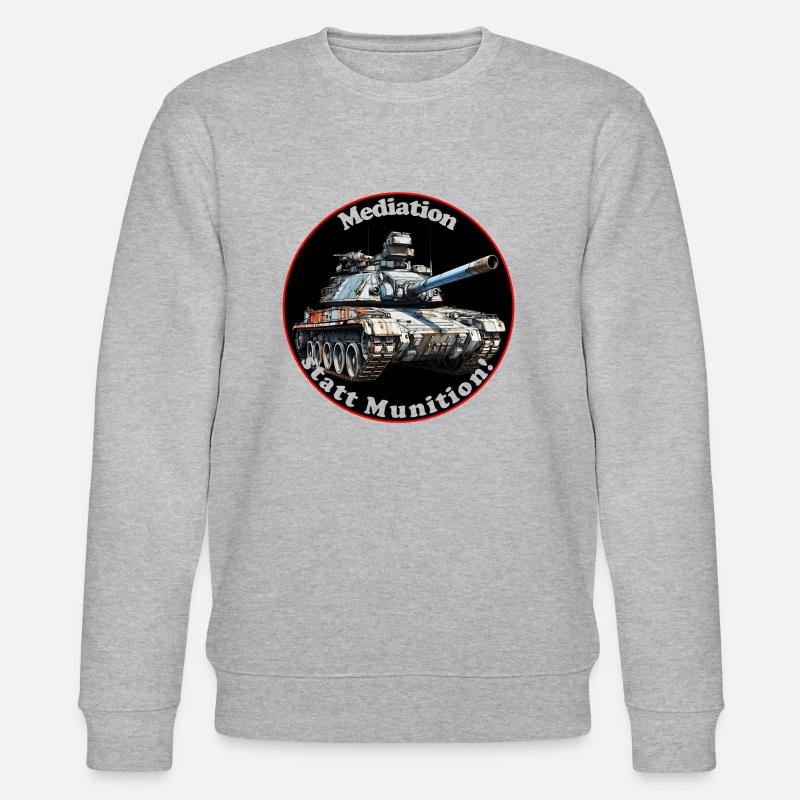Mediation statt Munition - Stanley/Stella Unisex Bio-Sweatshirt CHANGER  - Grau meliert