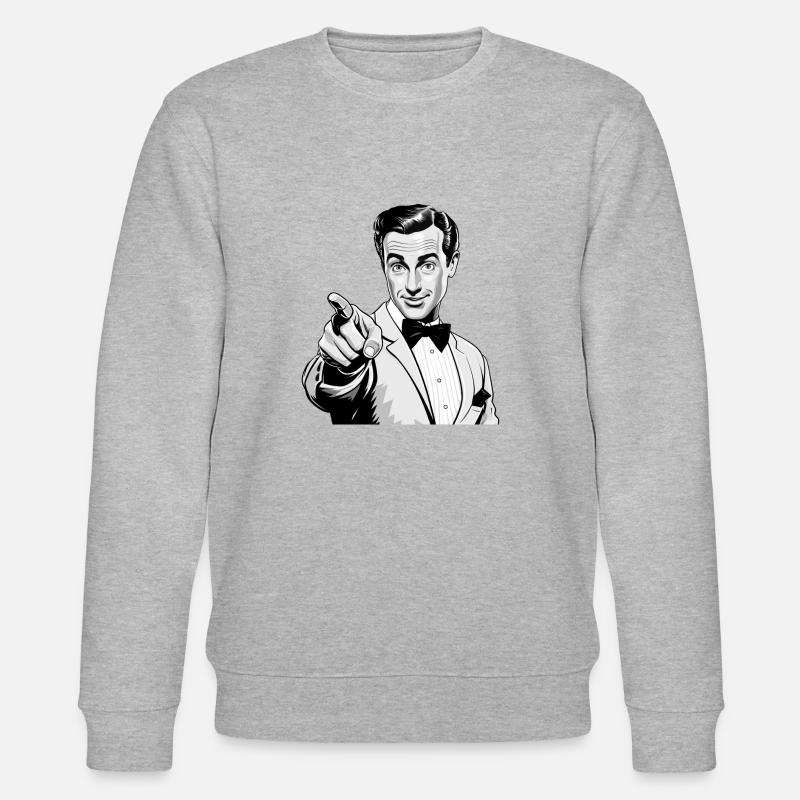 Retro Mann - Stanley/Stella Unisex Bio-Sweatshirt CHANGER  - Grau meliert