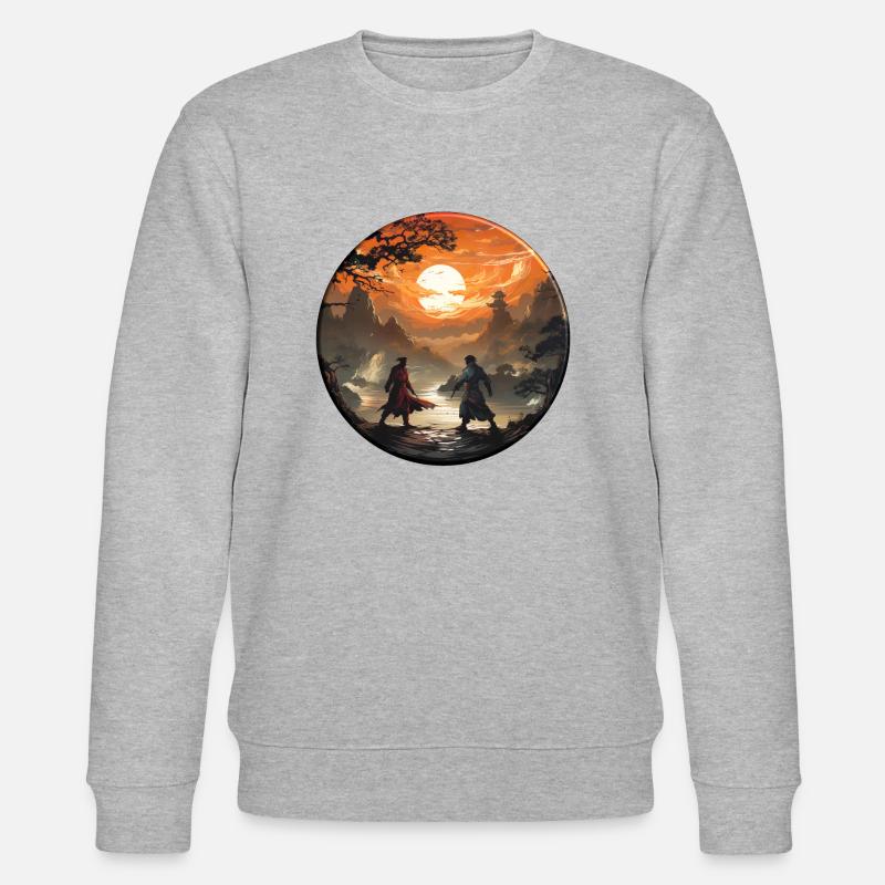 Karate ist Selbstverteidigungskunst - Stanley/Stella Unisex Bio-Sweatshirt CHANGER  - Grau meliert