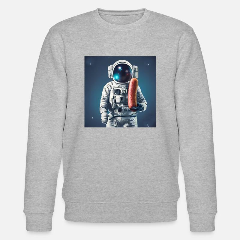 Wurst-Astronaut - Stanley/Stella Unisex Bio-Sweatshirt CHANGER  - Grau meliert