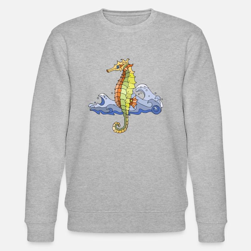 Seepferdchen - Stanley/Stella Unisex Bio-Sweatshirt CHANGER  - Grau meliert