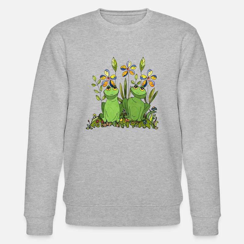 Frösche - Stanley/Stella Unisex Bio-Sweatshirt CHANGER  - Grau meliert