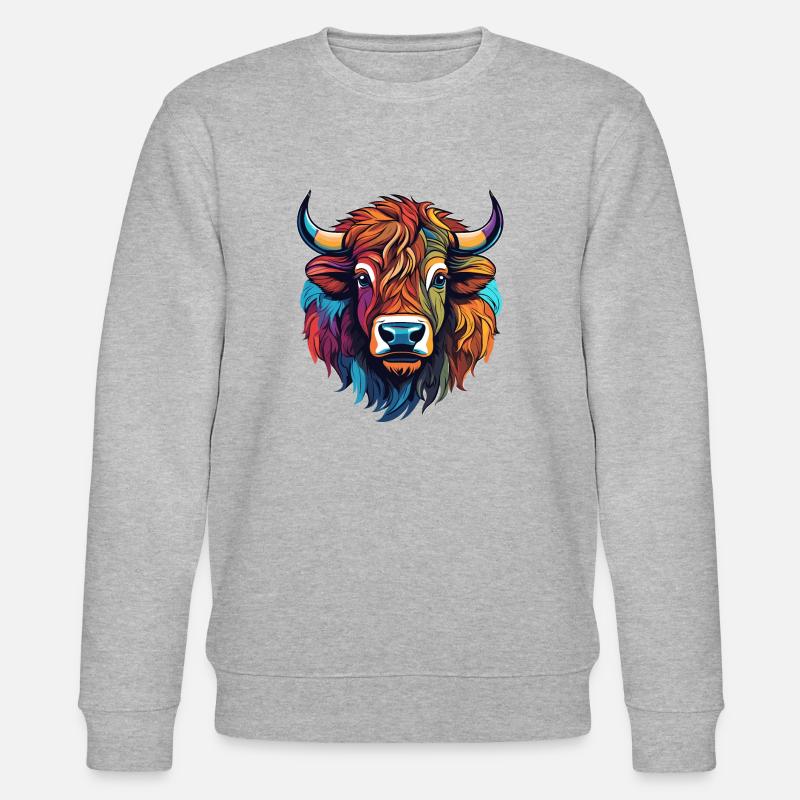 Bison - Stanley/Stella Unisex Bio-Sweatshirt CHANGER  - Grau meliert