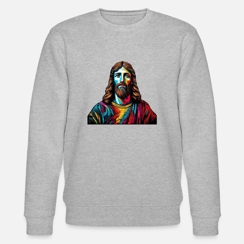Graffiti de Jésus - Sweat bio CHANGER Stanley/Stella Unisexe - gris chiné